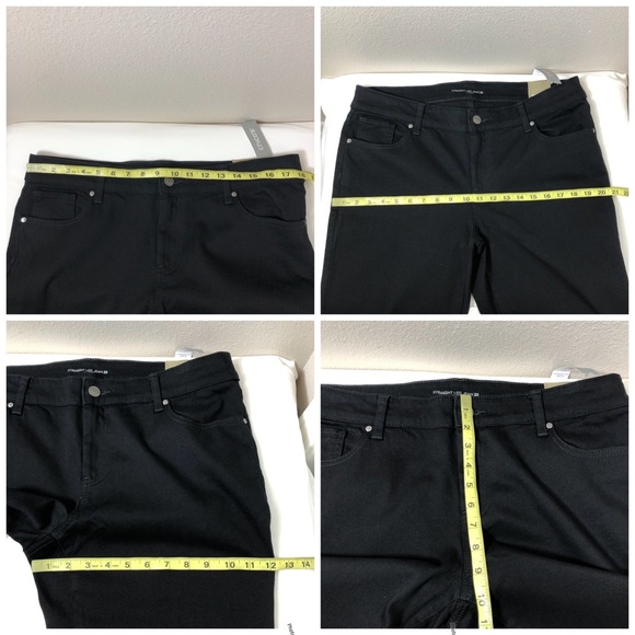 Chico’s Stretchy Mid Modern Rise Closet Staple Black Straight Jeans 2 Short 12-L - Picture 11 of 15